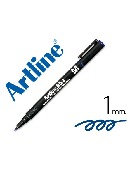 Rotulador artline retroproyeccion punta fibra permanente ek 854 azul punta redonda 1 mm