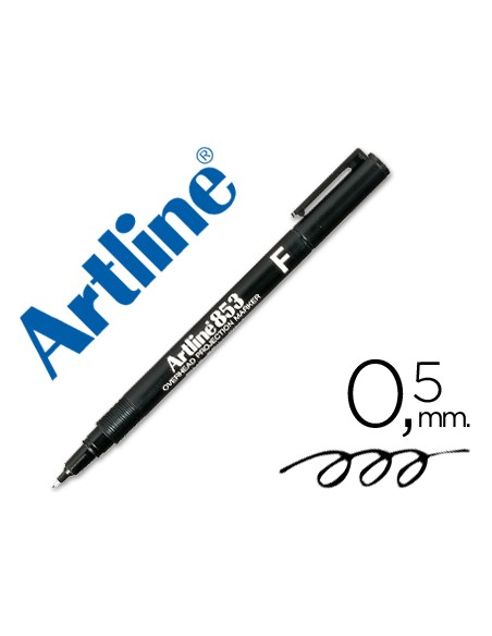 Rotulador artline retroproyeccion punta fibra permanente ek 853 negro punta redonda 05 mm