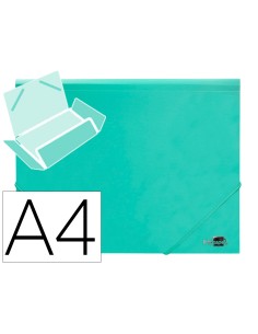 Carpeta liderpapel gomas solapas polipropileno din a4 verde manzana opaco