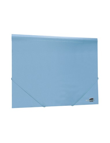 Carpeta liderpapel gomas solapas polipropileno din a4 celeste opaco