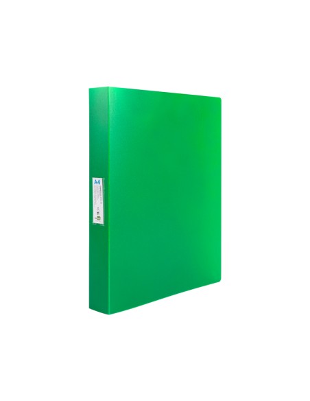 Carpeta liderpapel 4 anillas 25 mm mixtas polipropileno din a4 verde manzana opaco