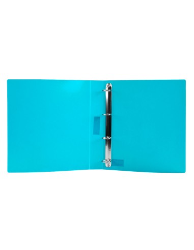 Carpeta liderpapel 4 anillas 25 mm mixtas polipropileno din a4 celeste opaco