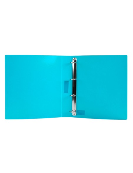 Carpeta liderpapel 4 anillas 25 mm mixtas polipropileno din a4 celeste opaco