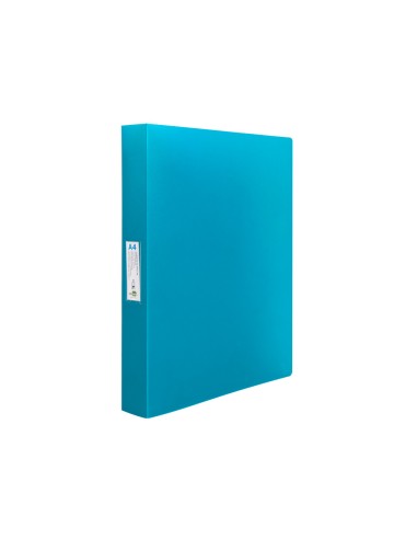 Carpeta liderpapel 4 anillas 25 mm mixtas polipropileno din a4 celeste opaco