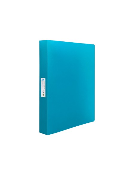 Carpeta liderpapel 4 anillas 25 mm mixtas polipropileno din a4 celeste opaco