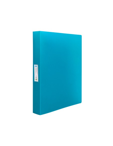Carpeta liderpapel 4 anillas 25 mm mixtas polipropileno din a4 celeste opaco
