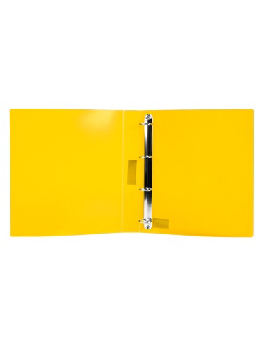 Carpeta liderpapel 4 anillas 25 mm mixtas polipropileno din a4 amarillo fluor opaco