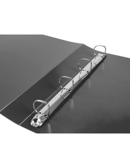 Carpeta liderpapel 4 anillas 25 mm mixtas polipropileno din a4 negro opaco