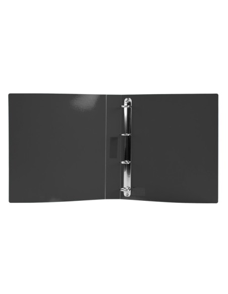 Carpeta liderpapel 4 anillas 25 mm mixtas polipropileno din a4 negro opaco