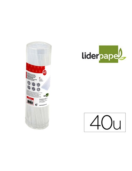 Barra termofusible liderpapel de 7 mm de diametro x 200 mm de alto bote de 40 unidades Barra termofusible liderpapel de 7 mm de diametro x 200 mm de alto bote de 40 unidades