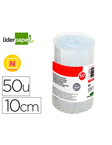 Barra termofusible liderpapel de 7 mm de diametro x 100 mm de alto caja de 50 unidades