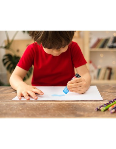 Pegamento liderpapel en barra 15 gr trazo magico color neon surtido unidad