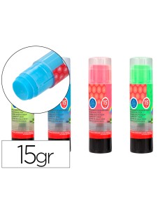 Pegamento liderpapel en barra 15 gr trazo magico color neon surtido unidad