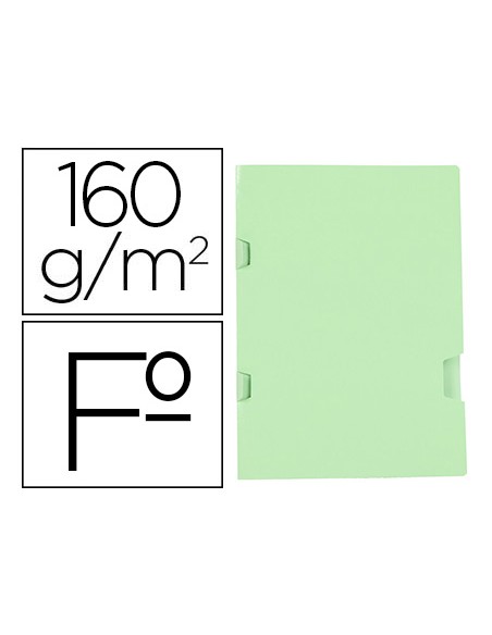 Subcarpeta liderpapel folio verde tres uneros plastificada 160g m2