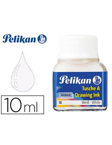 Tinta china pelikan blanco bote de 10 ml