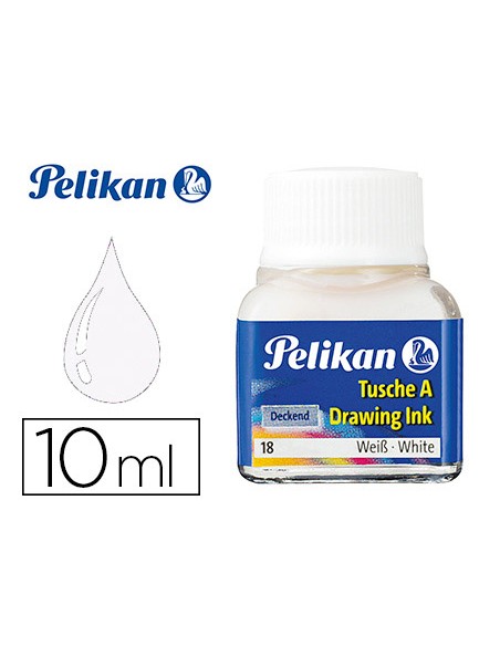 Tinta china pelikan blanco bote de 10 ml