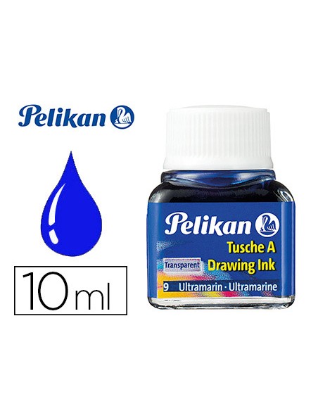 Tinta china pelikan azul ultramar bote de 10 ml