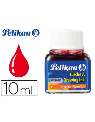 Tinta china pelikan bermellon bote de 10 ml