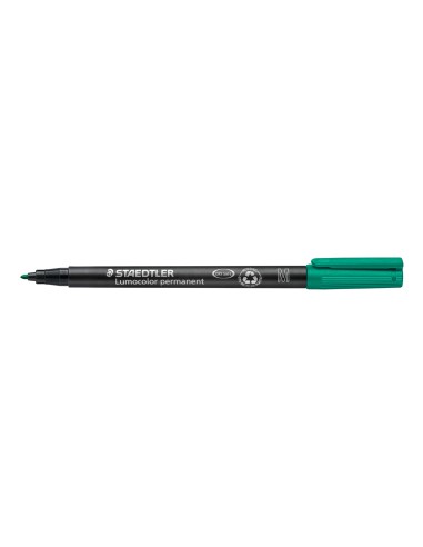 Rotulador staedtler lumocolor retroproyeccion punta de fibrapermanente 317 5 verde punta media redonda 08 1 mm