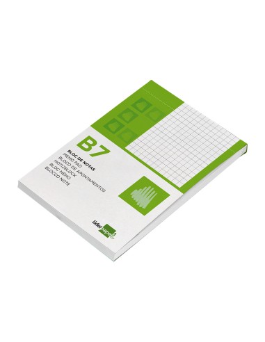 Bloc notas liderpapel cuadro 4mm b7 80 hojas 60g m2 perforado