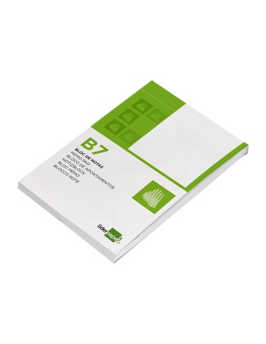 Bloc notas liderpapel liso b7 80 hojas 60g m2 perforado