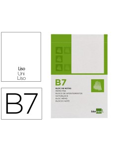 Bloc notas liderpapel liso b7 80 hojas 60g m2 perforado