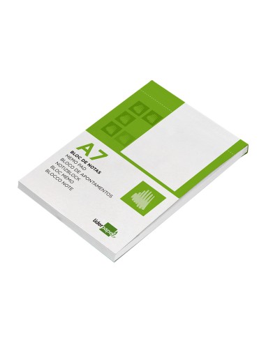Bloc notas liderpapel liso a7 80 hojas 60g m2 perforado