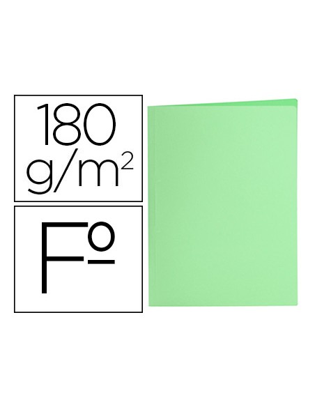 Subcarpeta liderpapel folio verde pastel 180g m2