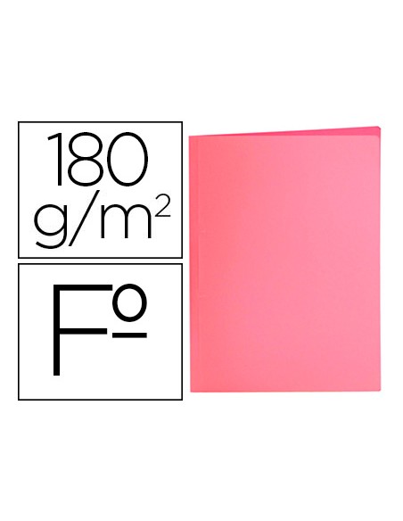 Subcarpeta liderpapel folio rosa pastel 180g m2