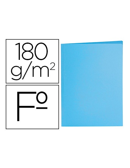 Subcarpeta liderpapel folio azul pastel 180g m2