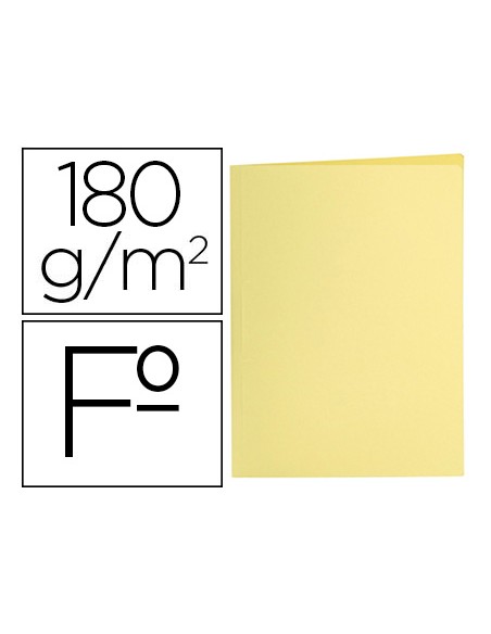 Subcarpeta liderpapel folio amarillo pastel 180g m2