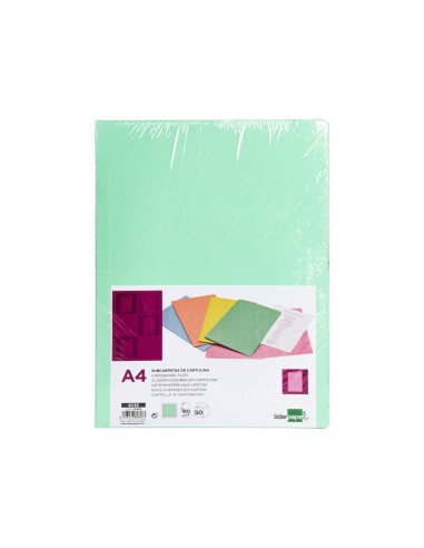Subcarpeta liderpapel a4 verde pastel 180g m2
