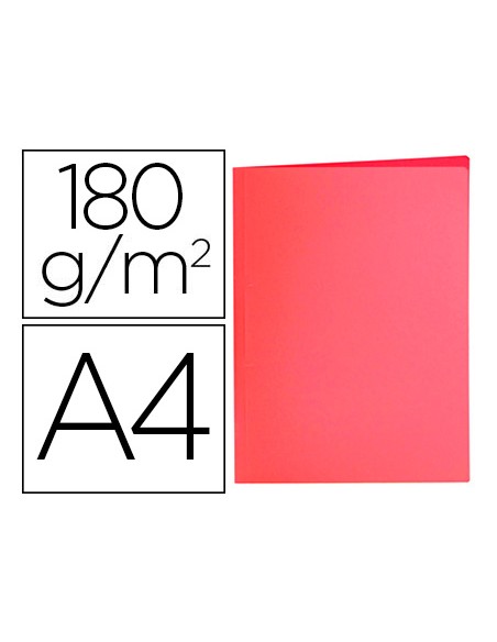 Subcarpeta liderpapel a4 rojo pastel 180g m2