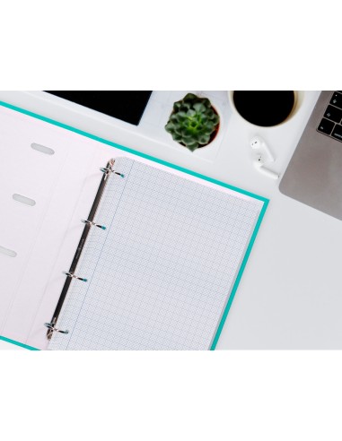 Recambio liderpapel a4 100 hojas 60g m2 milimetrado sin margen 4 taladros