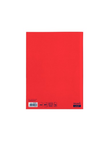 Libreta liderpapel smart a4 tapa blanda 80 hojas 60g m2 cuadro 5 mm con margen colores surtidos