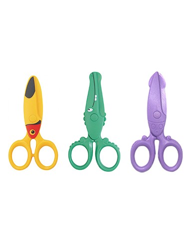 Tijera escolar liderpapel 12cm especial para infantil corta papel y carton unidad