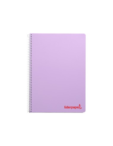 Cuaderno espiral liderpapel a5 wonder tapa plastico 80h 90g cuadro 4mm con margen colores surtidos