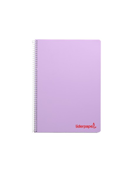 Cuaderno espiral liderpapel a5 wonder tapa plastico 80h 90g cuadro 4mm con margen colores surtidos