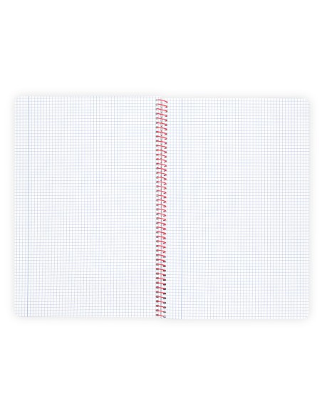 Cuaderno espiral liderpapel a4 wonder tapa plastico 80h 90gr cuadro 4mm con margen color violeta