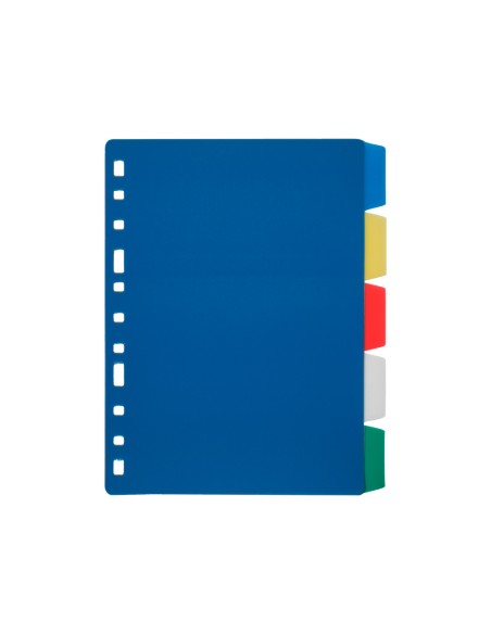 Separador liderpapel plastico juego de 5 separadores cuarto 11 taladros