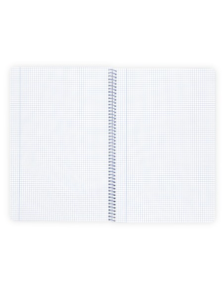 Cuaderno espiral liderpapel a4 wonder tapa plastico 80h 90gr cuadro 4mm con margen color rosa