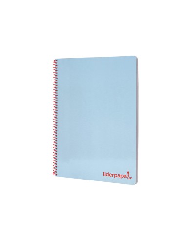 Cuaderno espiral liderpapel a4 wonder tapa plastico 80h 90gr cuadro 4mm con margen color azul