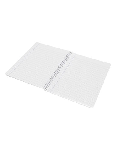 Cuaderno espiral liderpapel a4 wonder tapa plastico 80h 90gr pauta ancha 35mm con margen colores surtidos