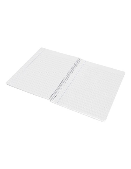 Cuaderno espiral liderpapel a4 wonder tapa plastico 80h 90gr pauta ancha 35mm con margen colores surtidos