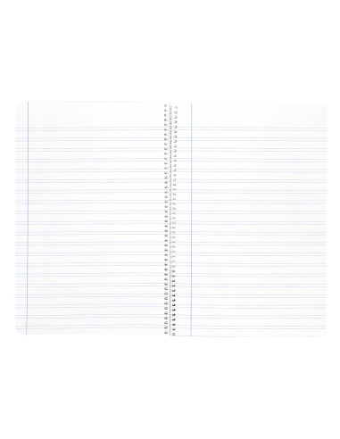 Cuaderno espiral liderpapel a4 wonder tapa plastico 80h 90gr pauta ancha 35mm con margen colores surtidos