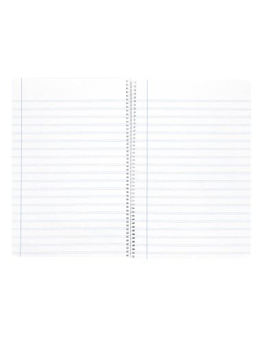 Cuaderno espiral liderpapel a4 wonder tapa plastico 80h 90gr pauta estrecha 25mm con margen colores surtidos