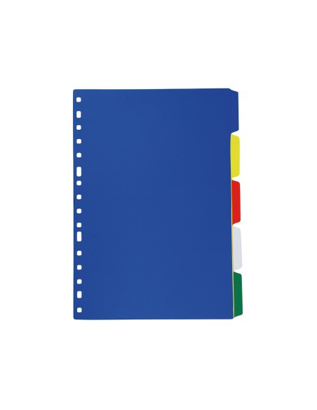 Separador liderpapel plastico juego de 5 separadores folio 16 taladros