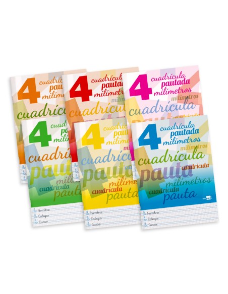 Libreta liderpapel pautaguia tapa cartoncillo 32 hojas din a4 70 gr cuadriculado pautado 4 mm