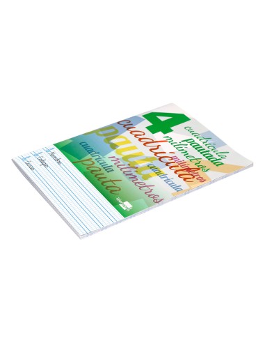 Libreta liderpapel pautaguia tapa cartoncillo 32 hojas din a4 70 gr cuadriculado pautado 4 mm