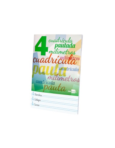 Libreta liderpapel pautaguia tapa cartoncillo 32 hojas din a4 70 gr cuadriculado pautado 4 mm